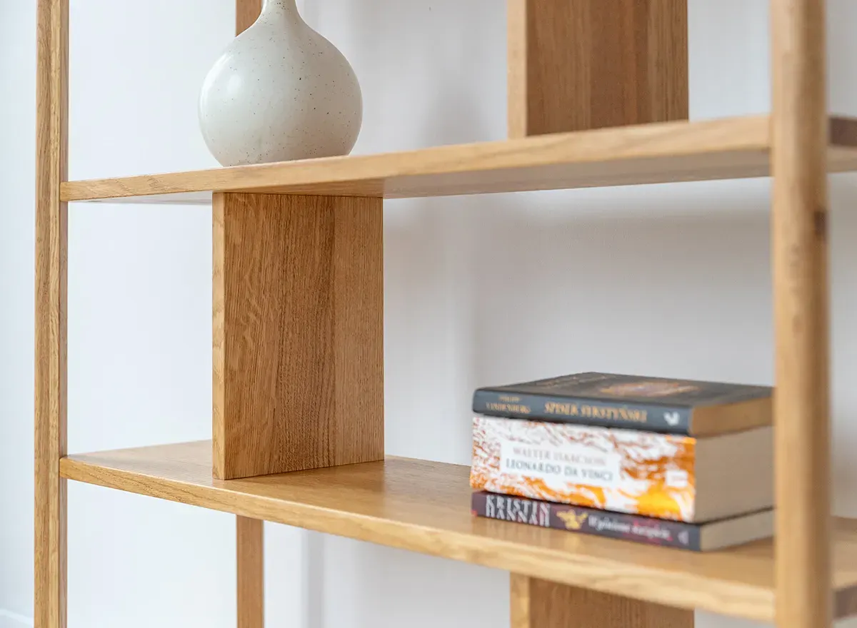 Regał dębowy duży CAMPI dąb olejowany - KULCA07