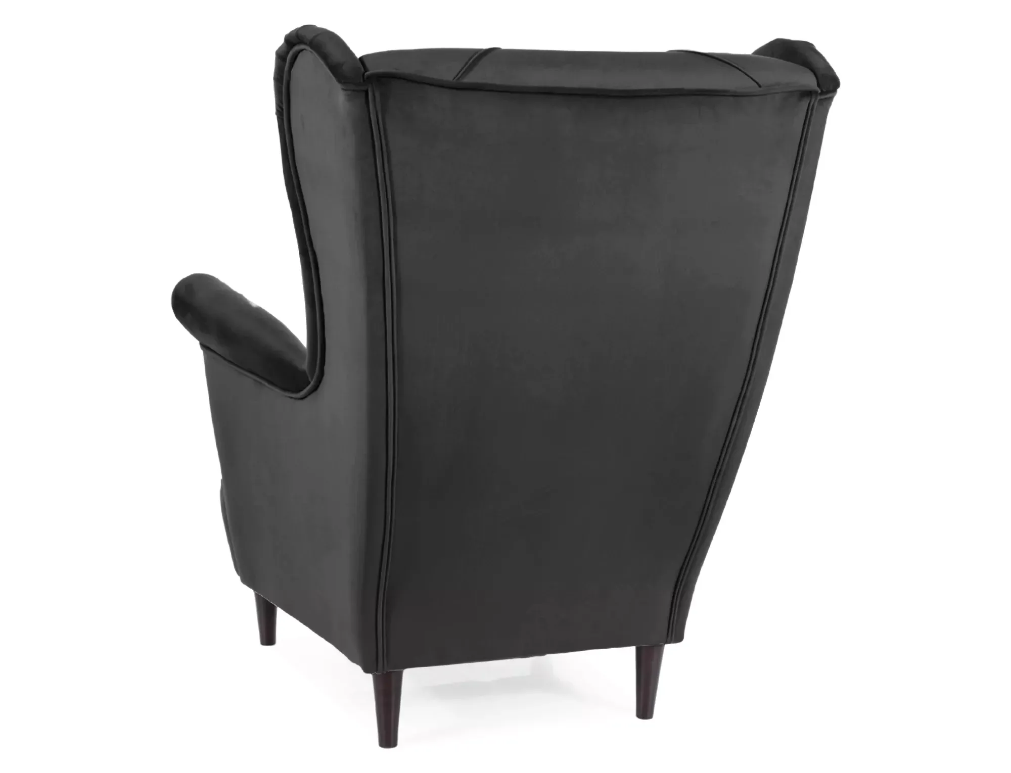 Fotel LADY VELVET Bluvel 19 czarny wenge Signal