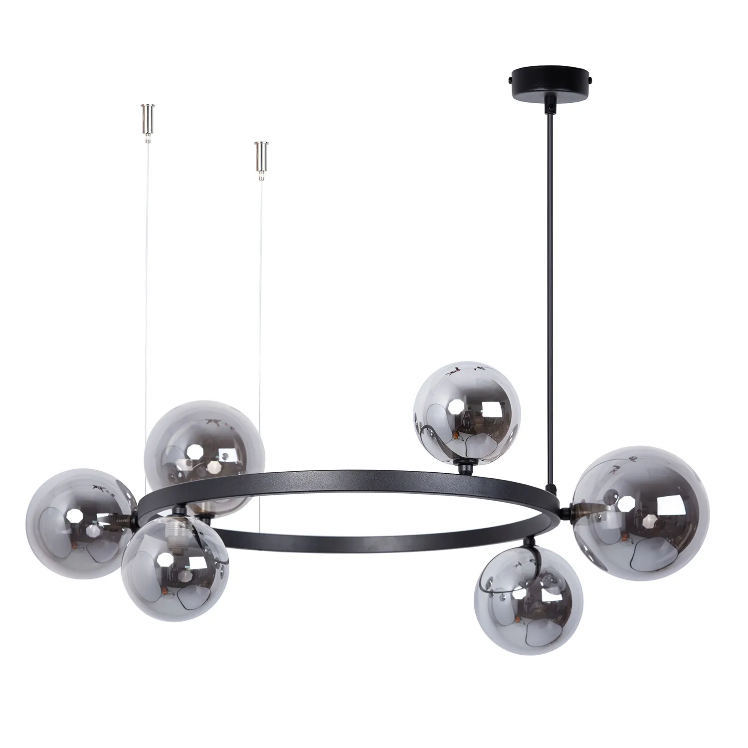 Lampa wisząca BOLERO 6 klosz grafit