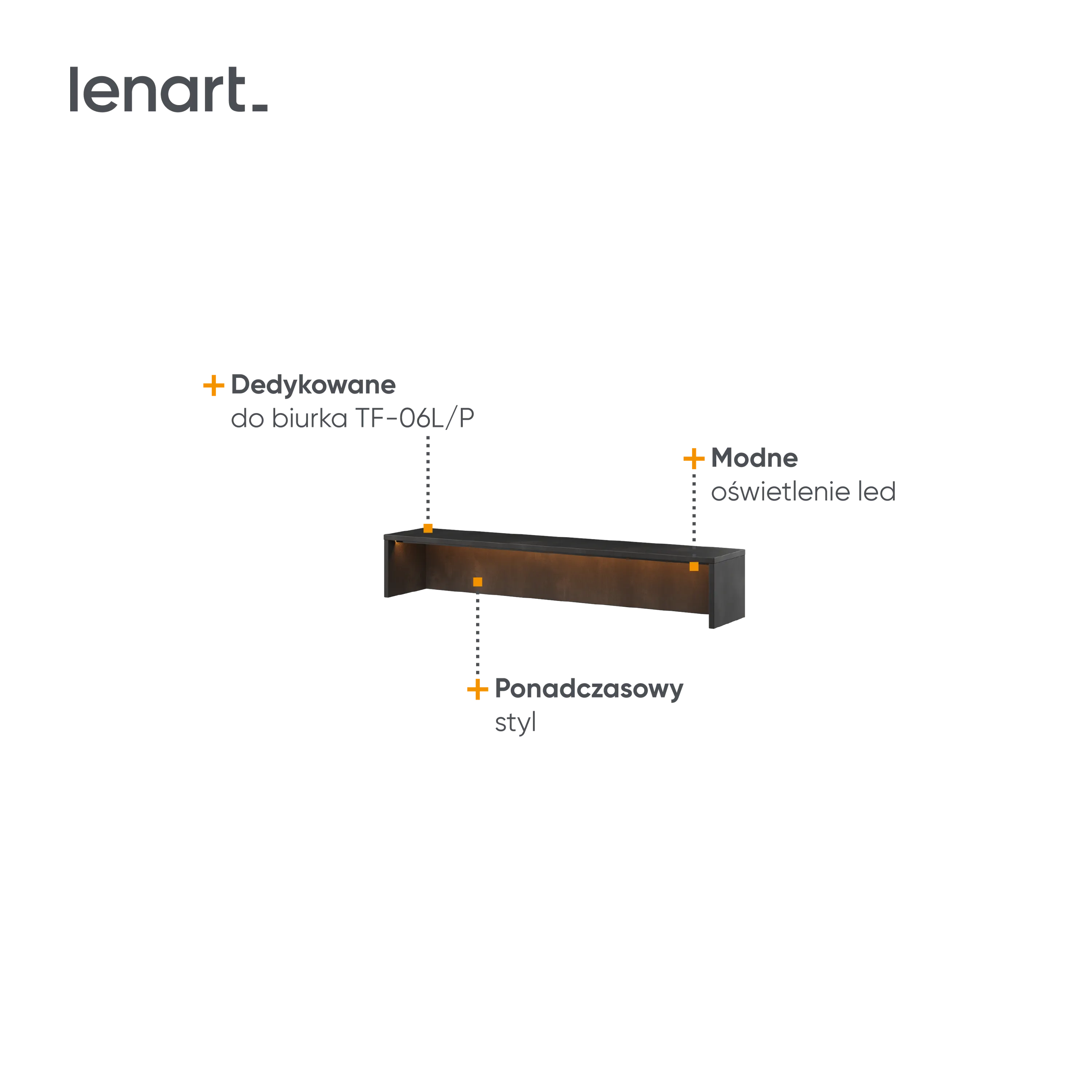 Nadstawka do biurka LED Teen Flex TF-07 110cm stalowa - TF7RS