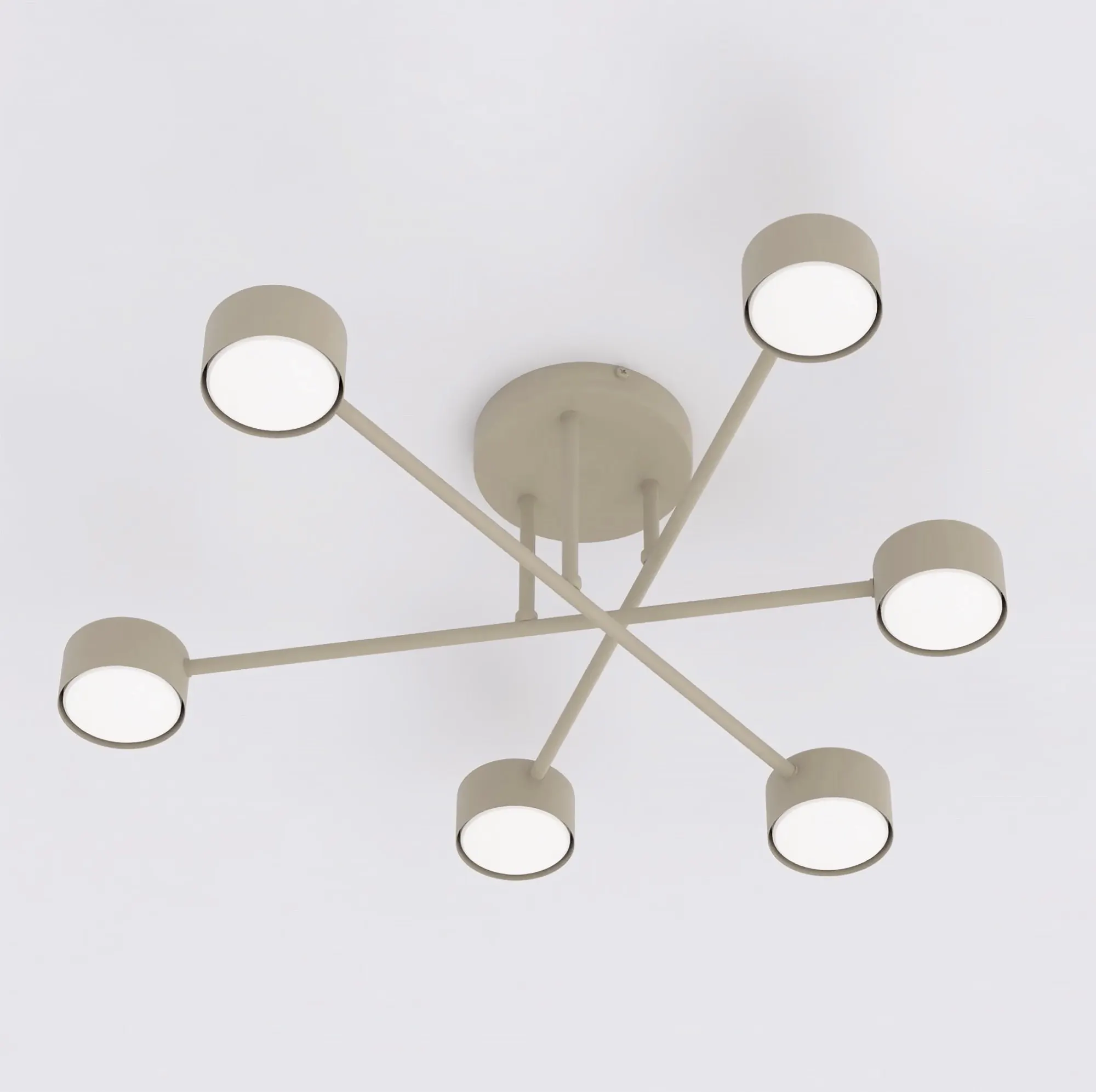 lampa sufitowa, oświetlenie, metalowa rama, 6 źródeł światła, nowoczesny design