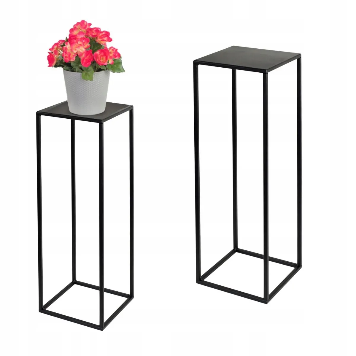 Kwietnik stojący metalowy EVRON M czarny Roślina doniczkowa, Słoik, Ceramika, Wazon, plantator