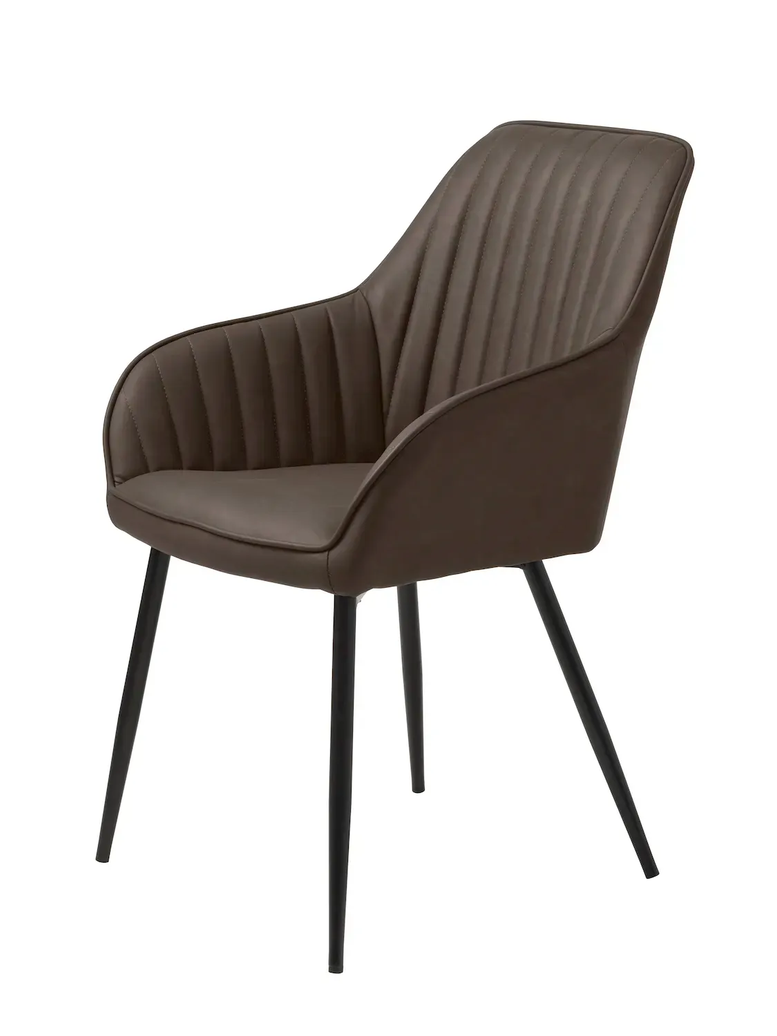 Krzesło tapicerowane MELFORT ekoskóra: ciemny brąz