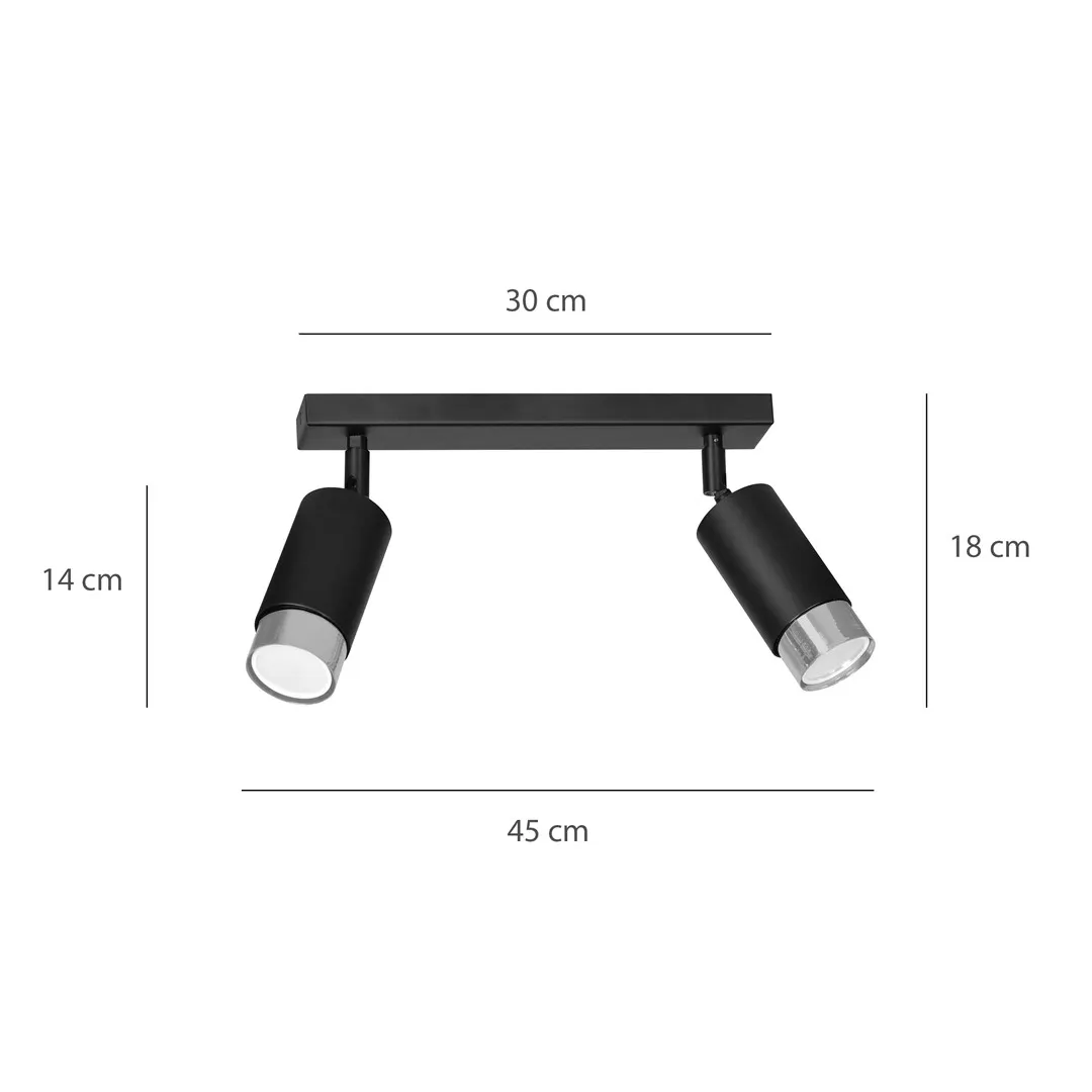 Lampa sufitowa HIRO 2 czarny chrom — zdjęcie 8