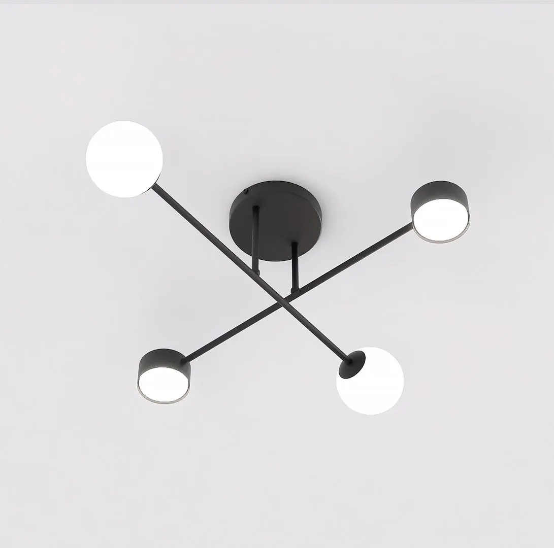 Lampa sufitowa HOLON 4 czarna - 1558/4