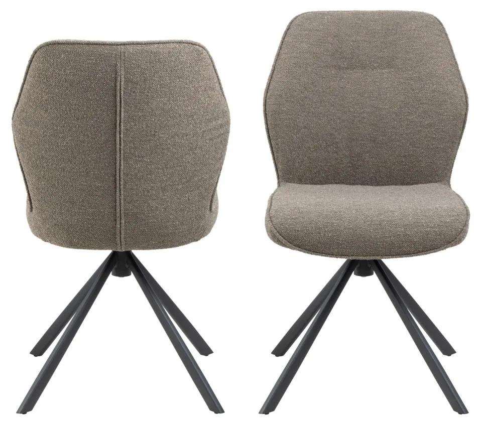 Krzesło obrotowe SPRING Szary, Czarny - zamek błyskawiczny ( zestaw 2 sztuk ) - 0000100849