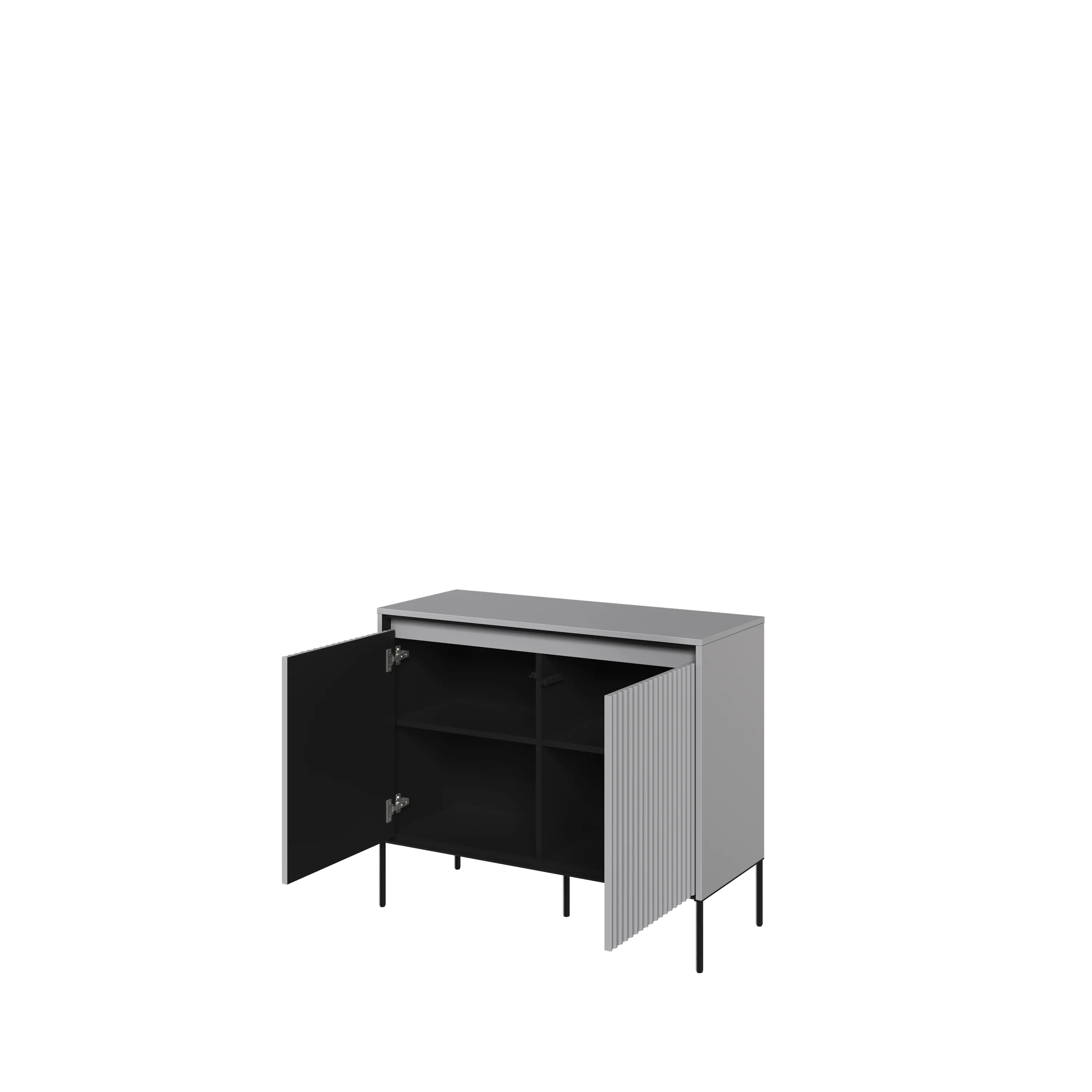 Komoda z oświetleniem TREND TR-02 2D szary/czarny - TR2SC-V2