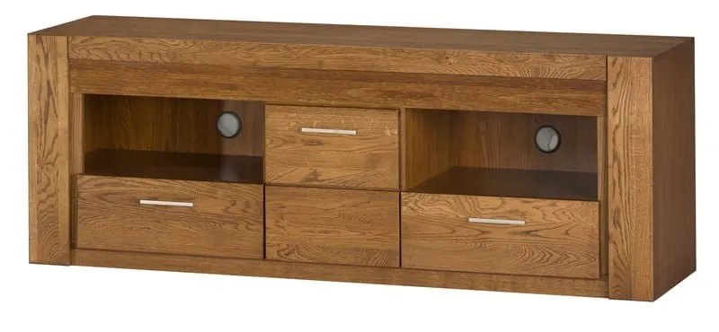 Szafka 1-drzwiowa z 2 szufladami RTV VELVET 25 drewniana dąb rustical 161x58x42cm