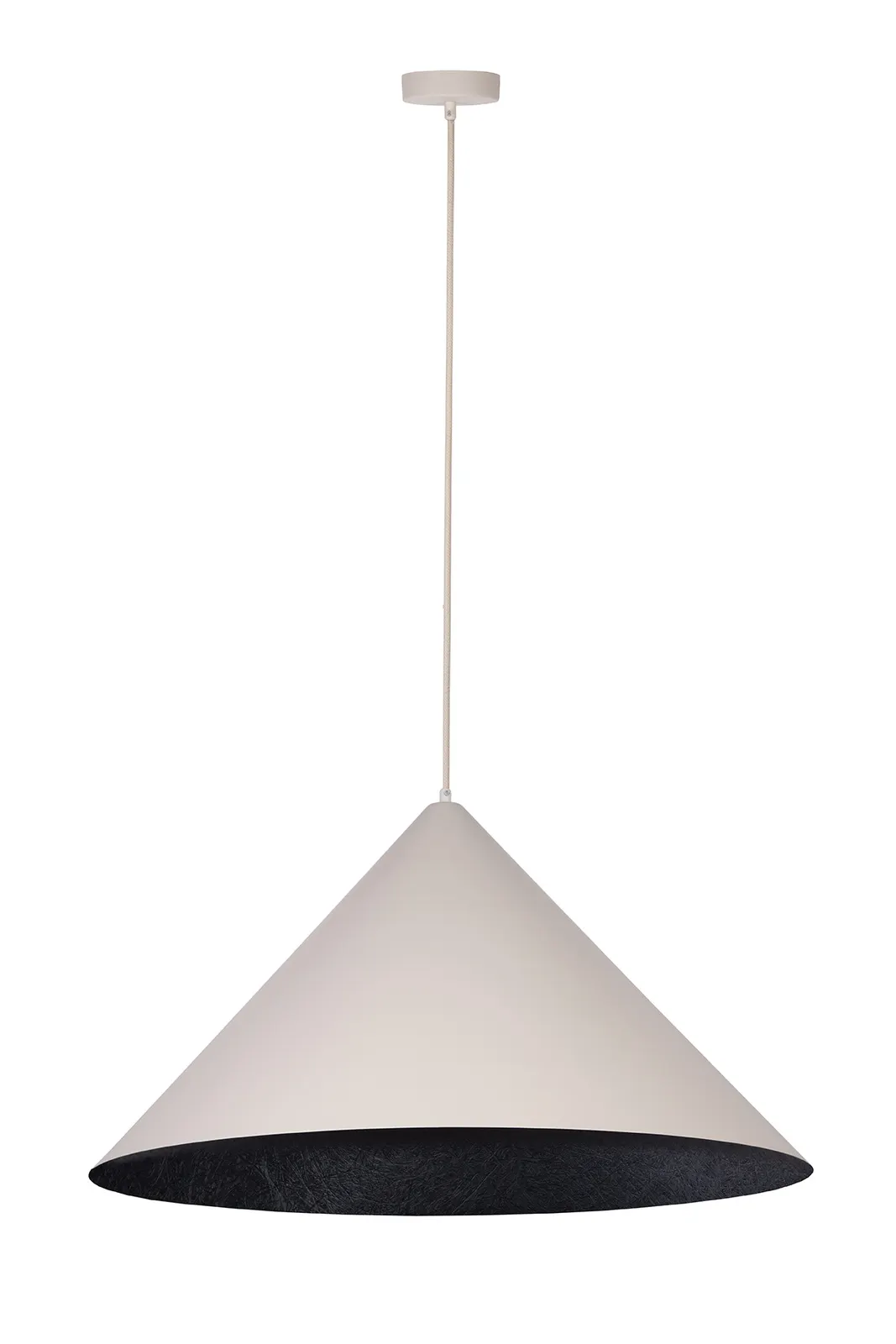Lampa wisząca VESUVIO M beżowo-czarna — zdjęcie 2