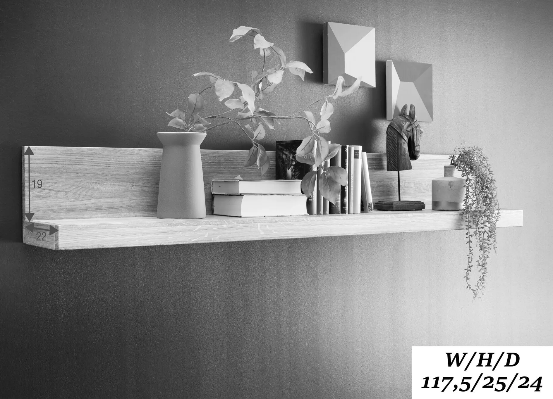 Półka wisząca dębowa DOVE 118 cm - GK_1031691301