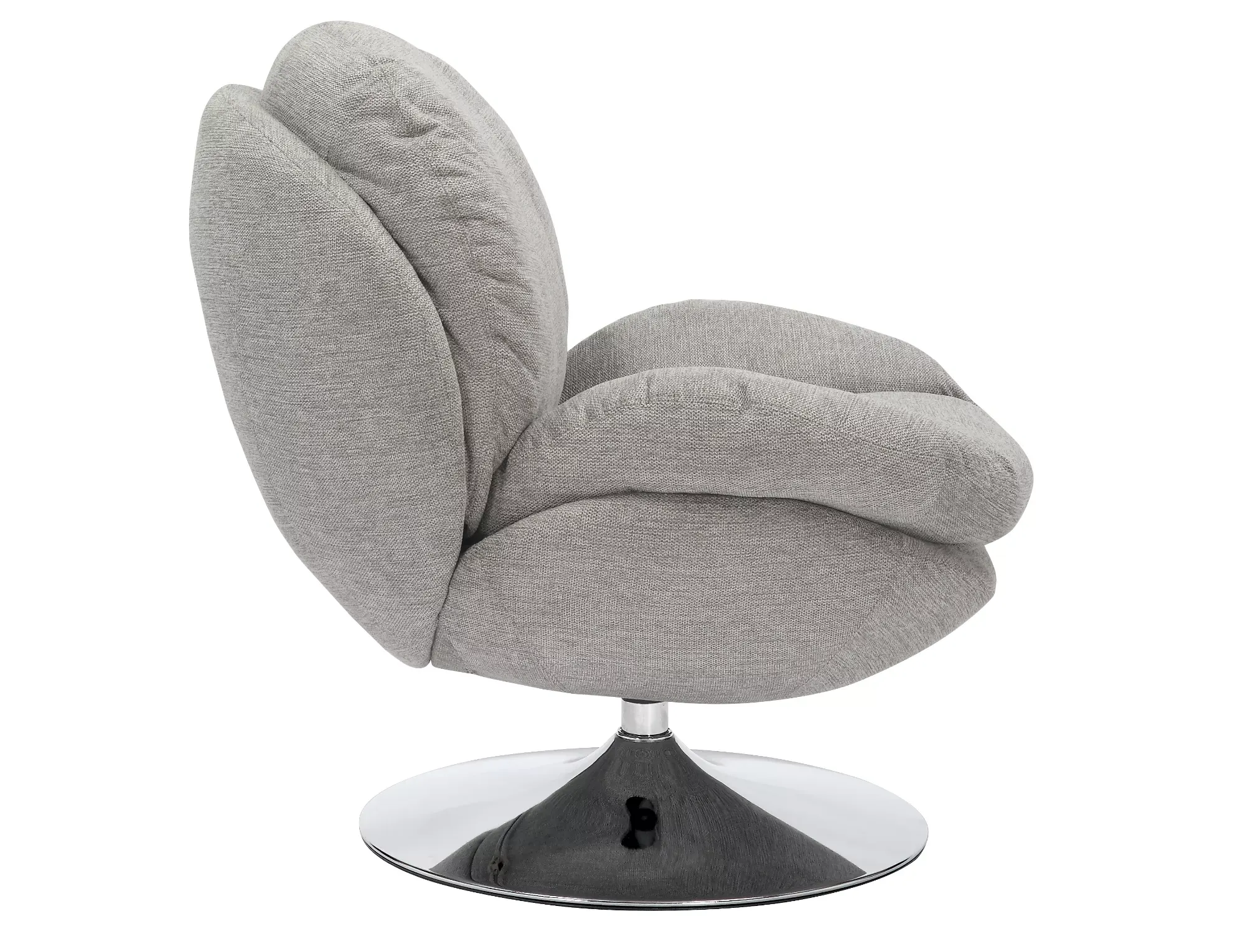 Fotel obrotowy BRIGITTE BREGO jasnoszary/chromowana noga - BRIGITTEBRSZ07