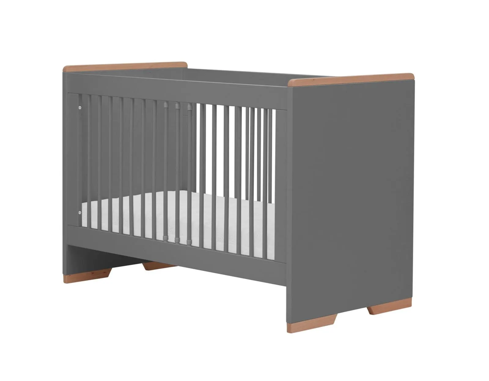 Łóżeczko SNAP regulacja wysokości 60x120 ciemnoszare - PIN_023-010-162