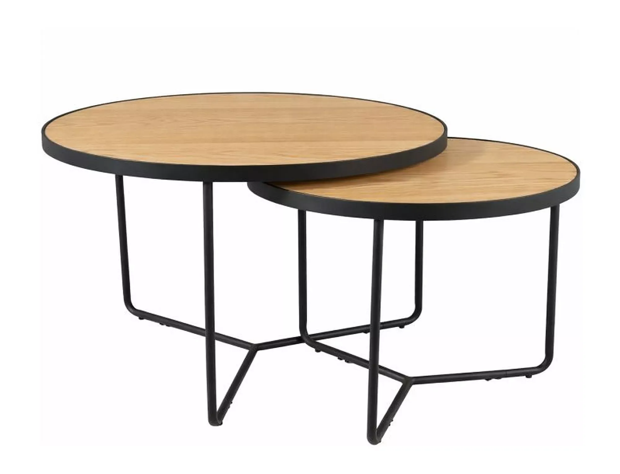 Zestaw stolików kawowych ITALIA 50x80 dąb czarny Zestaw stolików kawowych ITALIA 50x80 dąb czarny