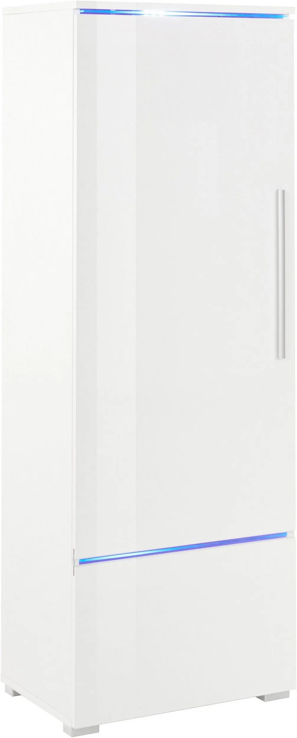 Meblościanka AMBER 9 biały połysk 2x witryna+szafka RTV - WYP22971009