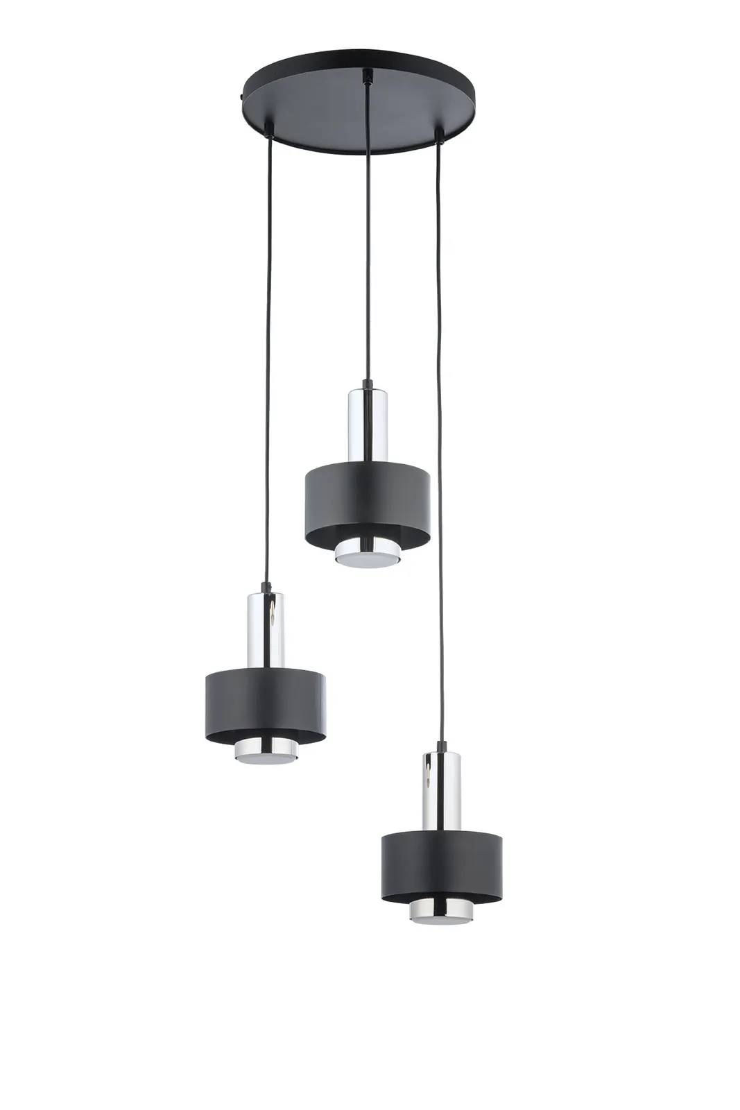 Lampa wisząca RIF LUX 3 czarno-srebrna
