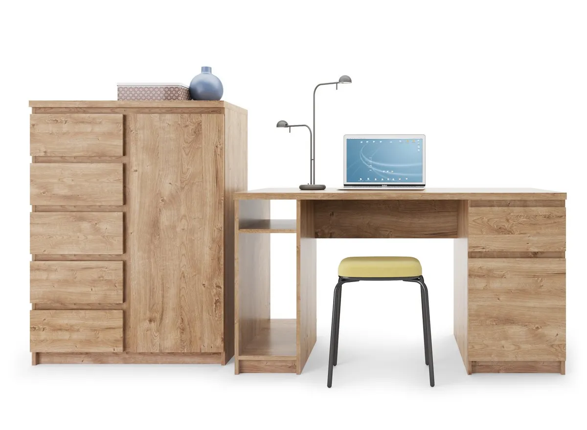 KOMODA FRIBO FRIK01 DĄB RIBBECK ZŁOTY — zdjęcie 4