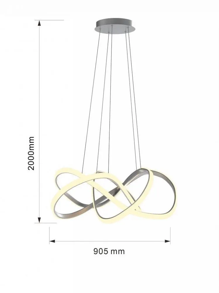 Lampa wisząca ARTE LED srebrna — zdjęcie 5