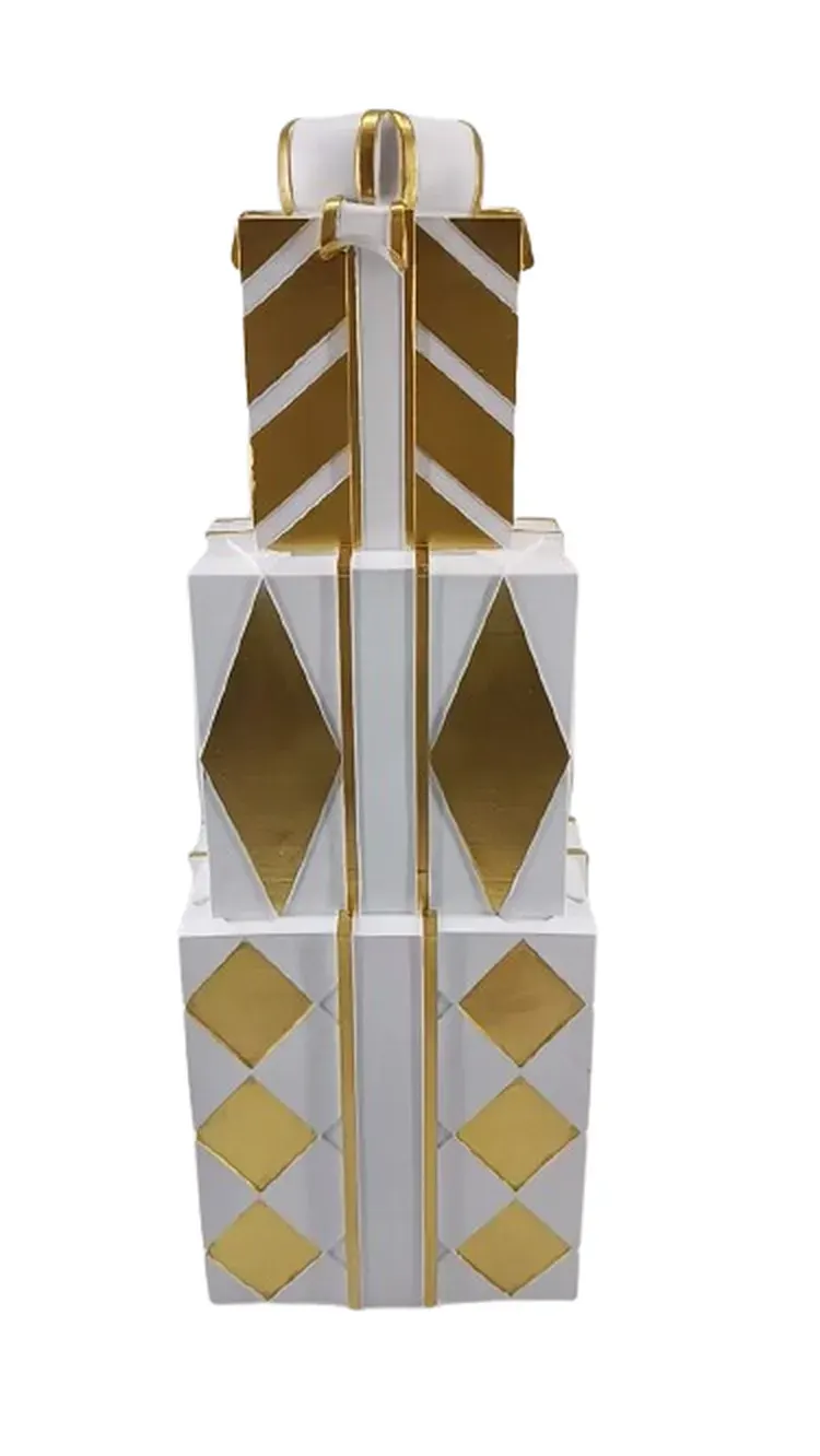 Stos prezentów BIAŁO-ZŁOTY MAXI 1493 Stos prezentów BIAŁO-ZŁOTY MAXI 1493