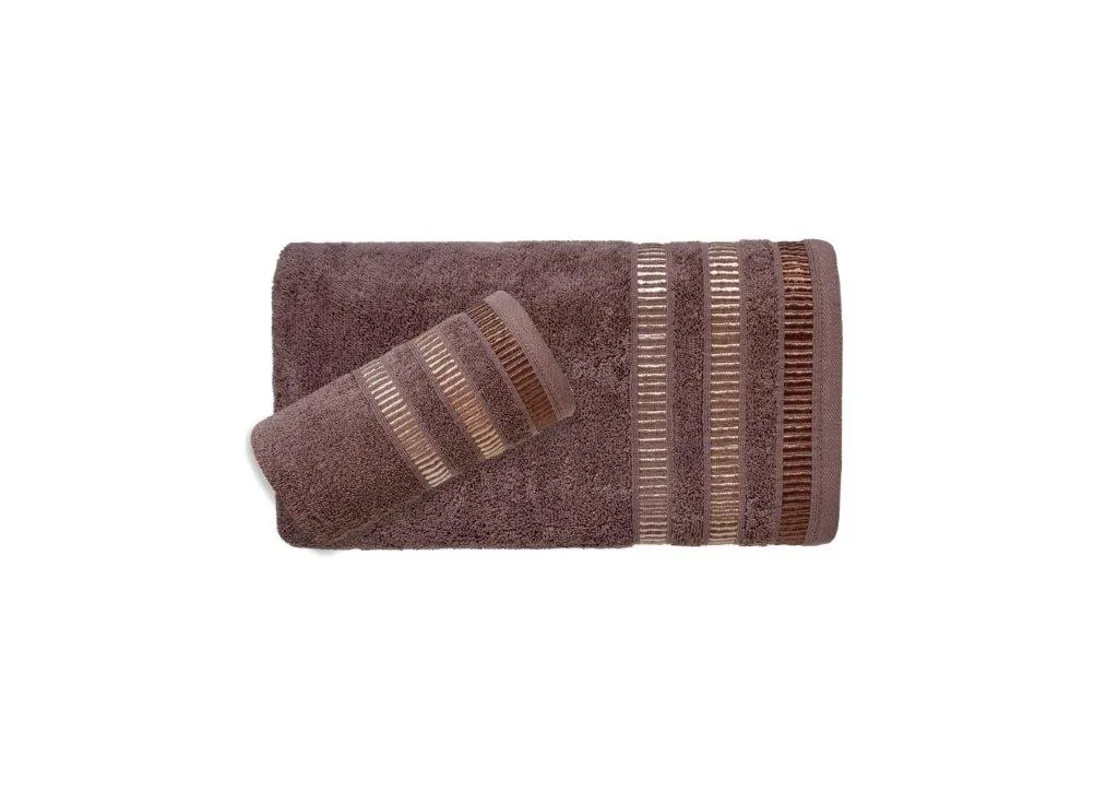 Ręcznik frotte SAGITTA 50x90 gramatura 500 brązowy - FARO_23011