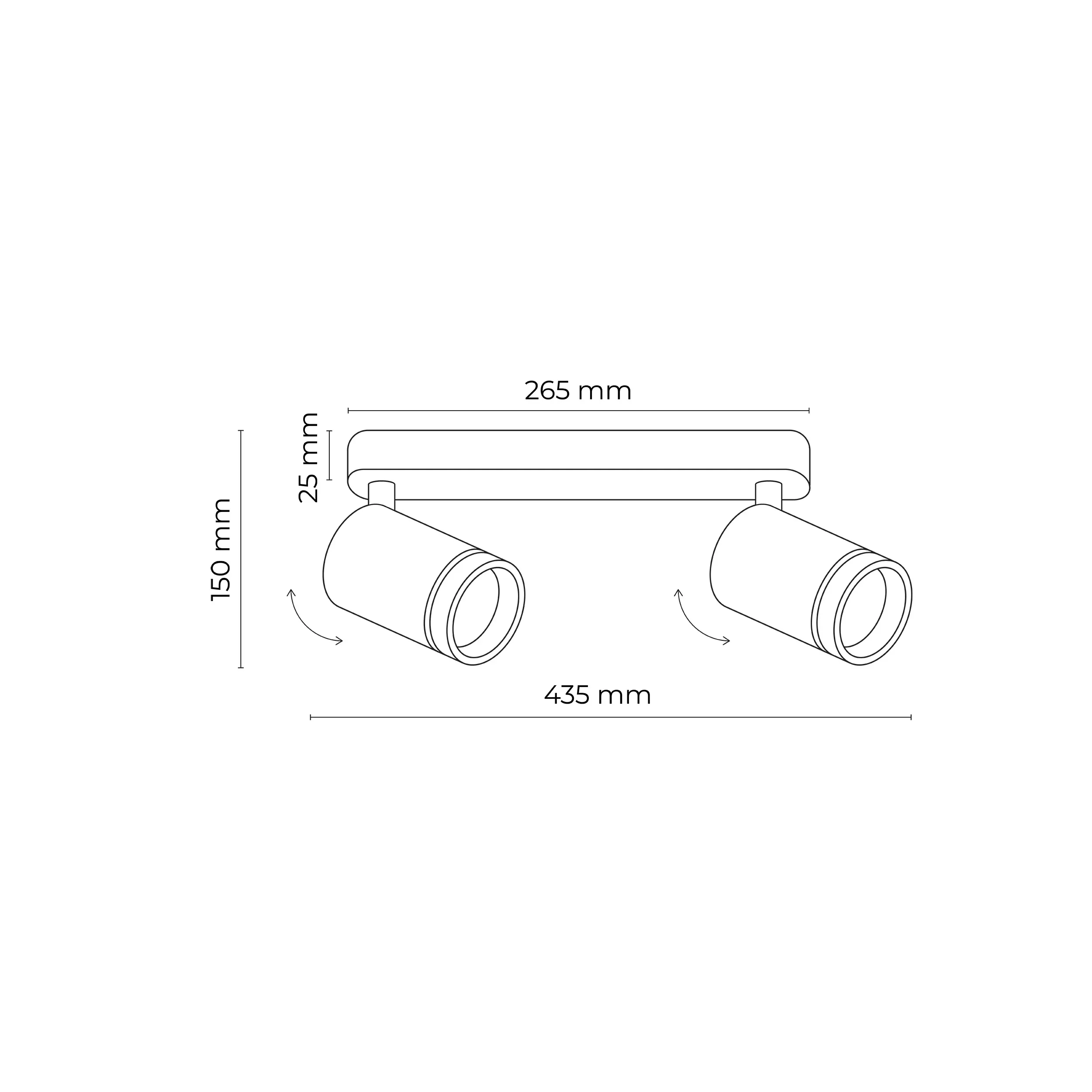 Lampka JET biała regulowana z świecącym pierścieniem 15x13x5cm - TK_6911