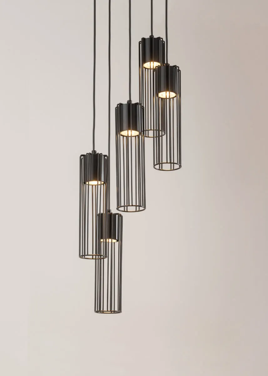 Lampa wisząca FOBIA 5 czarna - SI_33459