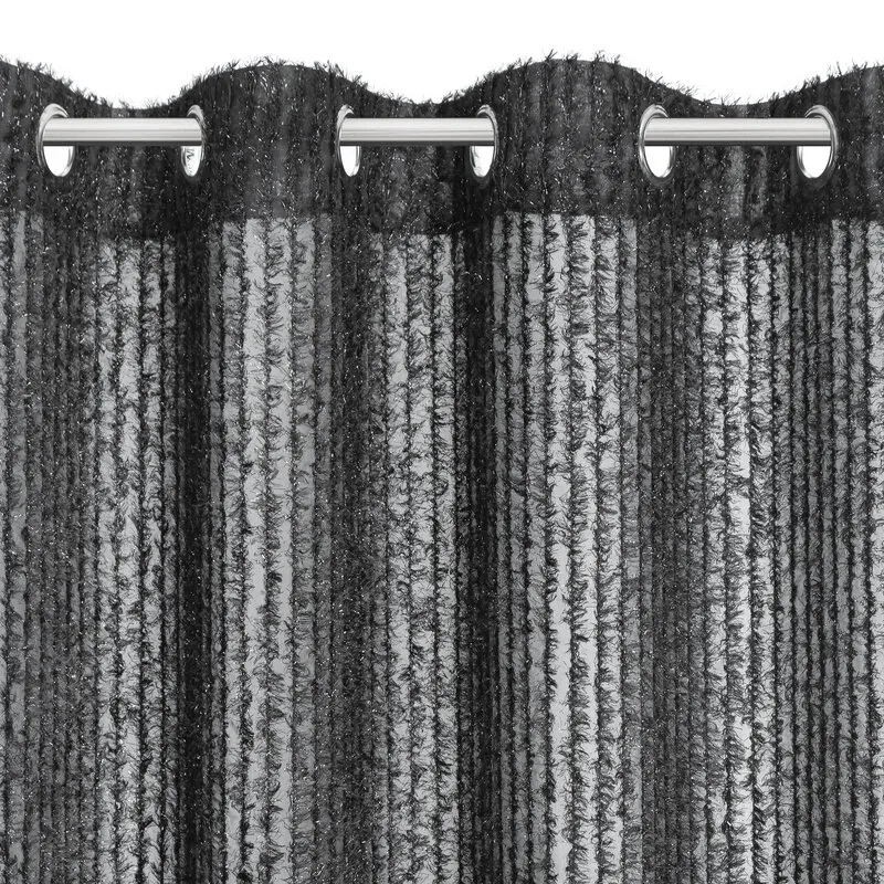 ZASŁONA GOTOWA SELMA 135 X 250 CM CZARNY - EU_459648