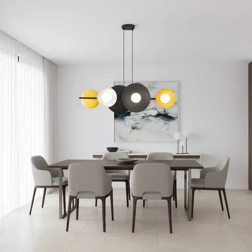 Lampa wisząca metalowa VOLUM 6 BL MIX wielokolorowa — zdjęcie 5