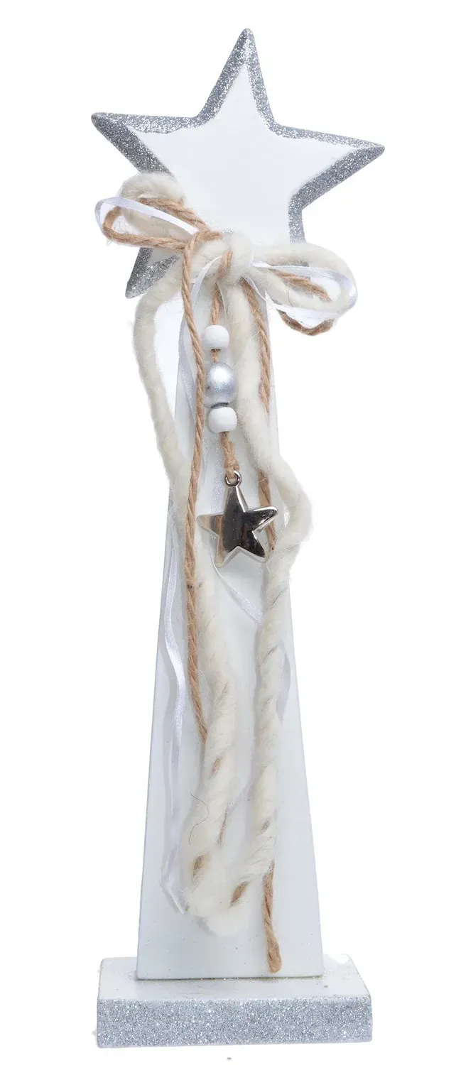 GWIAZDA na podstawie niska srebrna