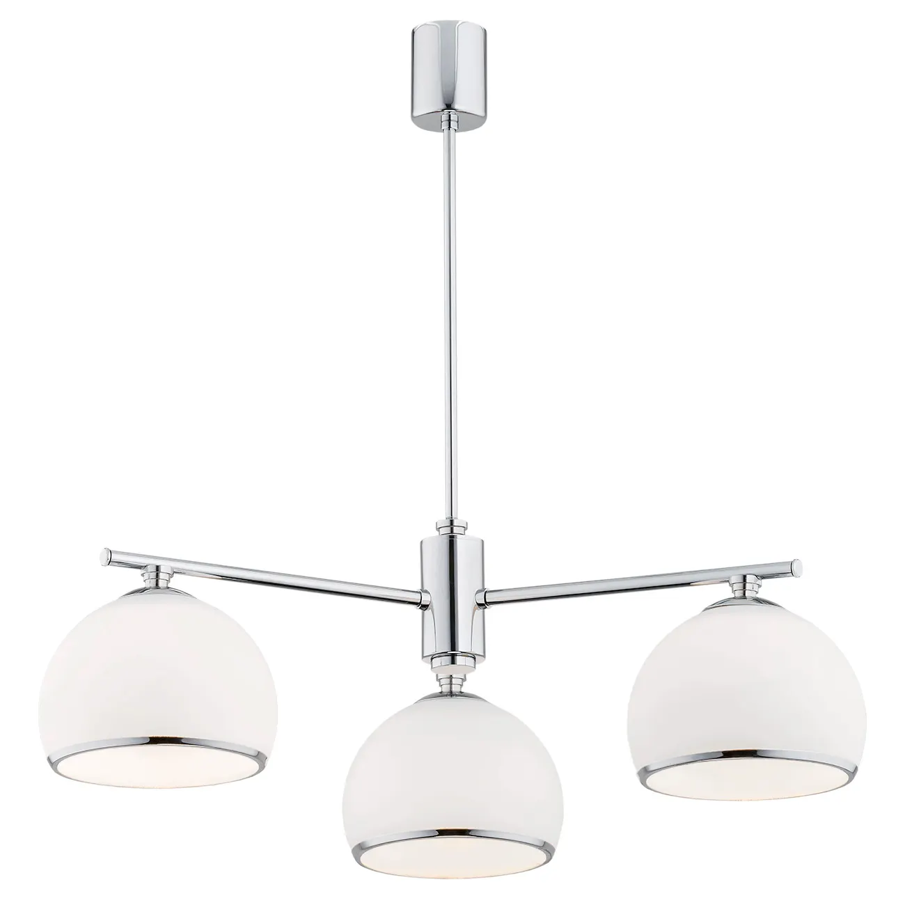 Żyrandol MARBELLA metalowy chromowany opal 62x55cm Żyrandol MARBELLA metalowy chromowany opal 62x55cm