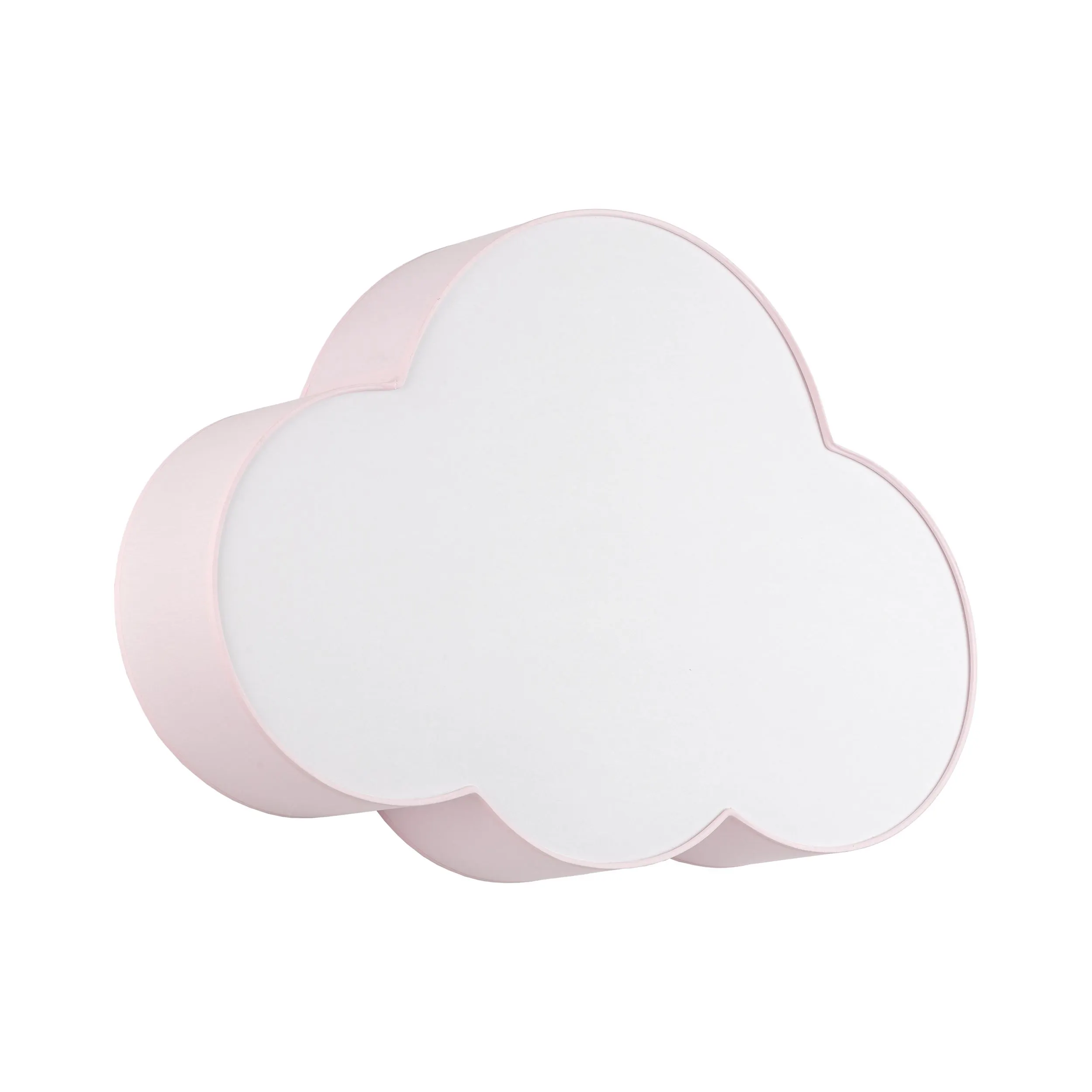 Plafon / Kinkiet CLOUD różowy z tkaniny z białym kloszem w kształcie chmury 62x45x13cm - TK_6072
