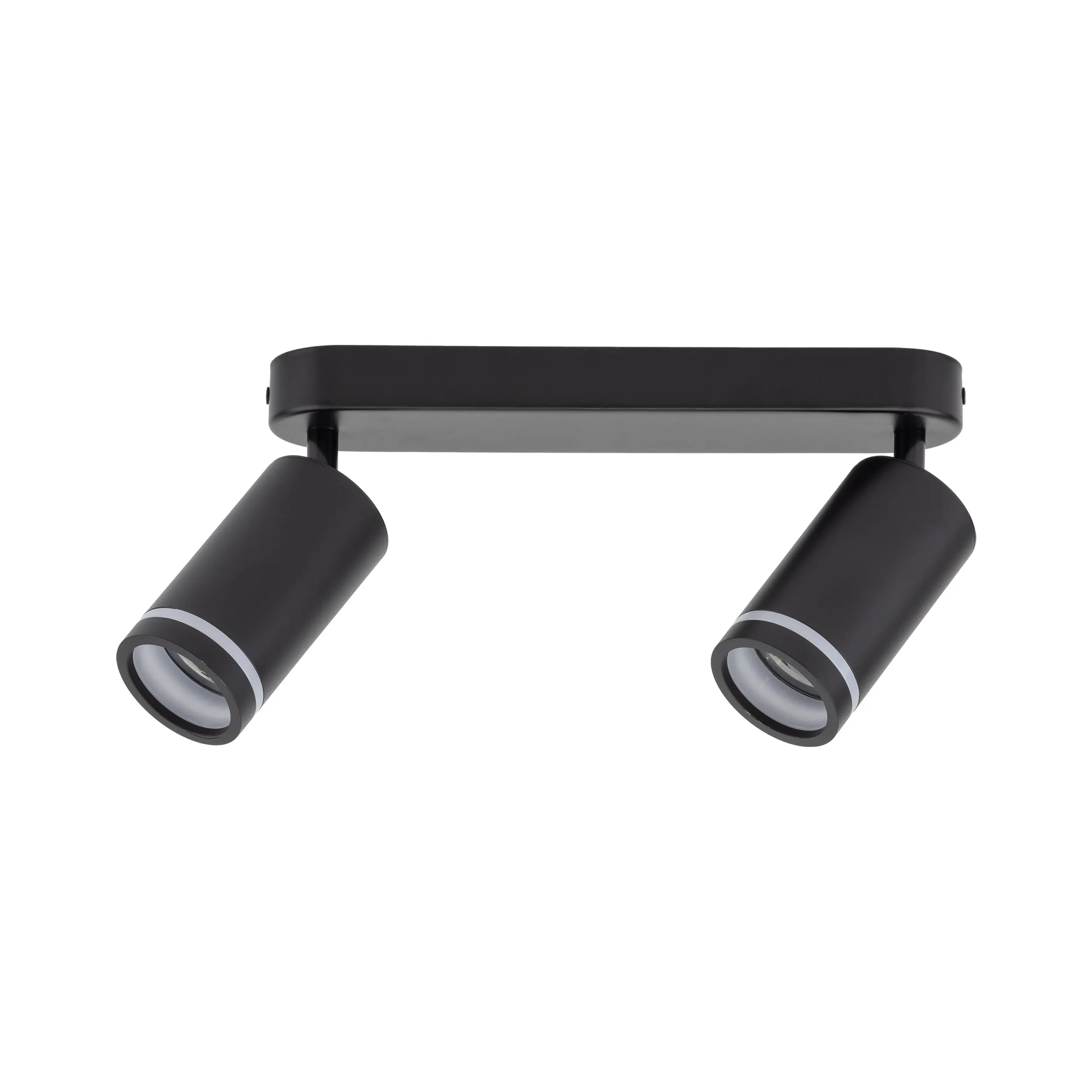 Lampa Sufitowa JET czarna metalowa regulowana ze świecącym pierścieniem 43cm - TK_6912