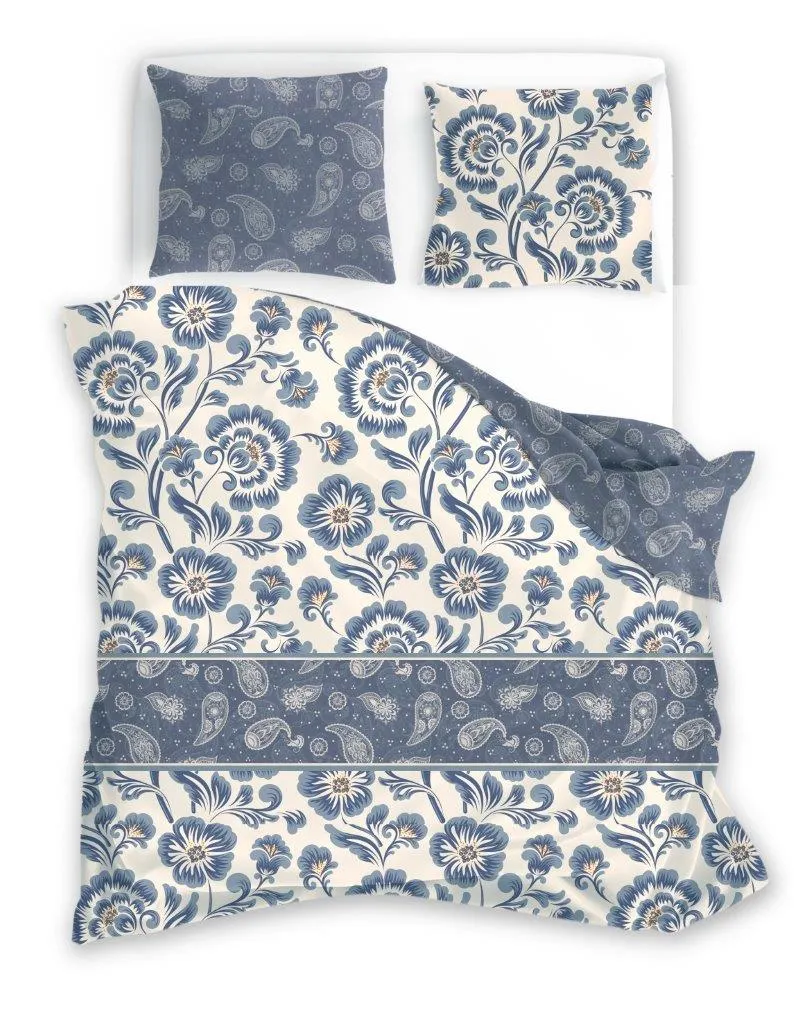 Pościel komplet PURE SATEEN 008 satyna bawełniana 160X200+2x70X80 wielokolorowy Wzór, Poduszka, torebka, Meble, Łóżko