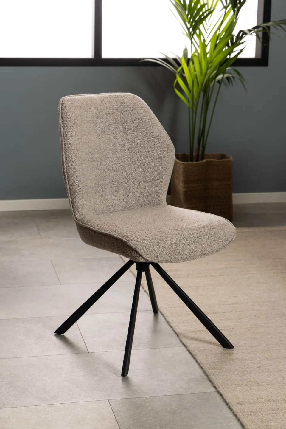 Krzesło obrotowe SPRING Beżowy, Czarny - zamek błyskawiczny ( zestaw 2 sztuk ) - 0000101145