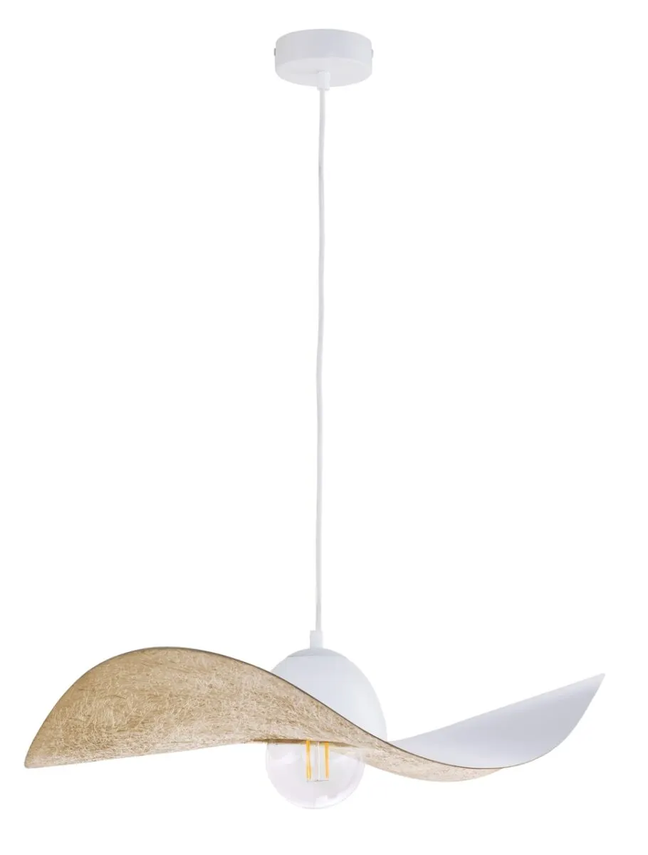 Lampa wisząca KAPELLO M biało-złota