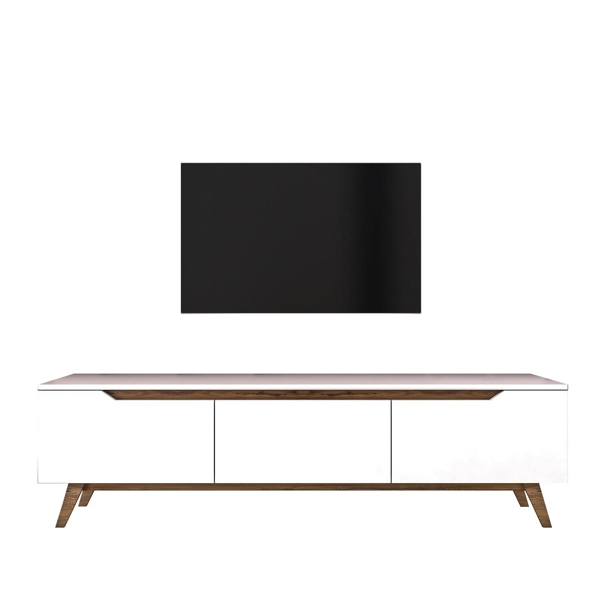 Szafka RTV 3-drzwiowa D1 180 cm biały orzech