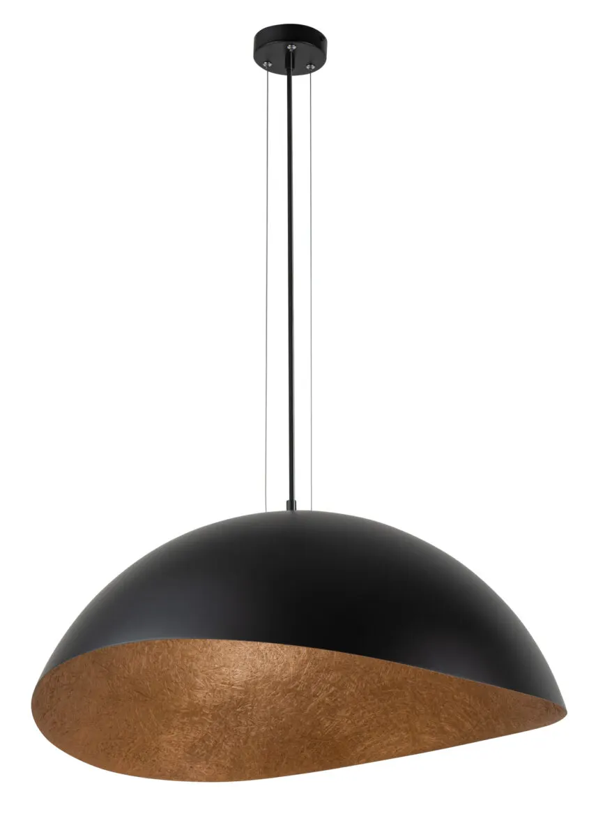 Lampa wisząca SOLARIS M czarno-miedziana