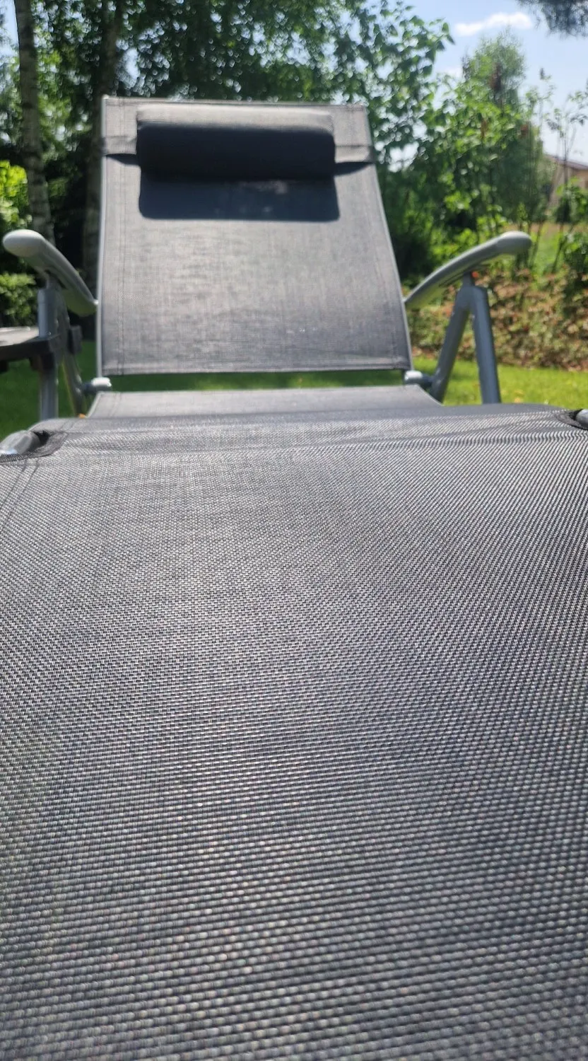 Leżak ogrodowy składany TARDY 182 cm aluminiowy czarny Zenjoy - TARDY_CZARNY