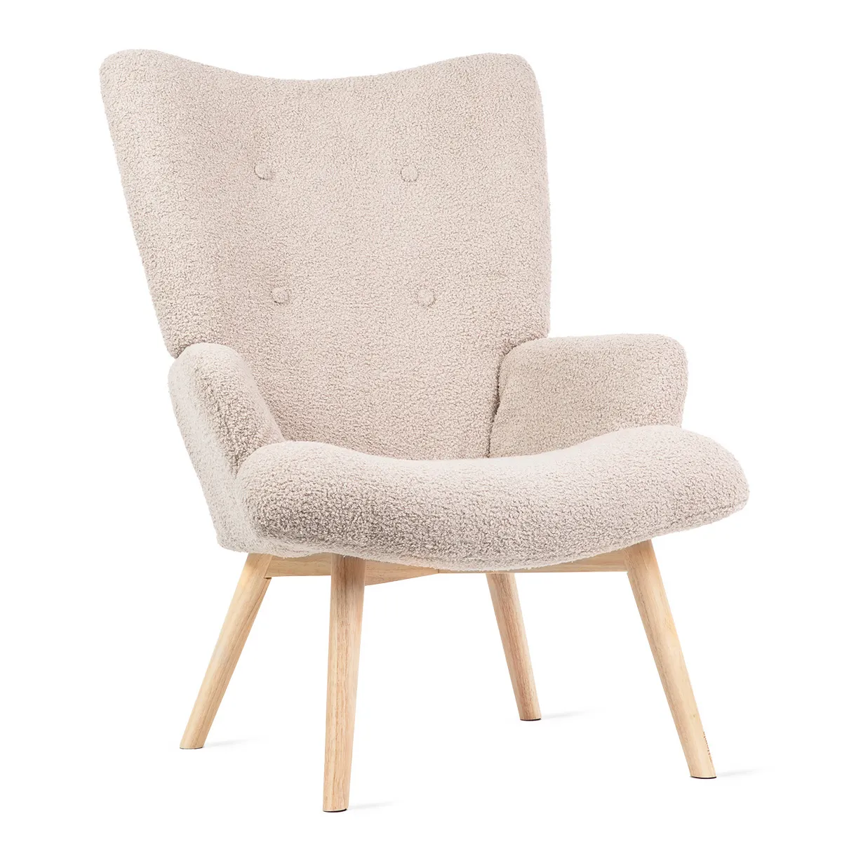 Fotel MOSS TEDDY BOUCLE beżowy Fotel MOSS TEDDY BOUCLE beżowy