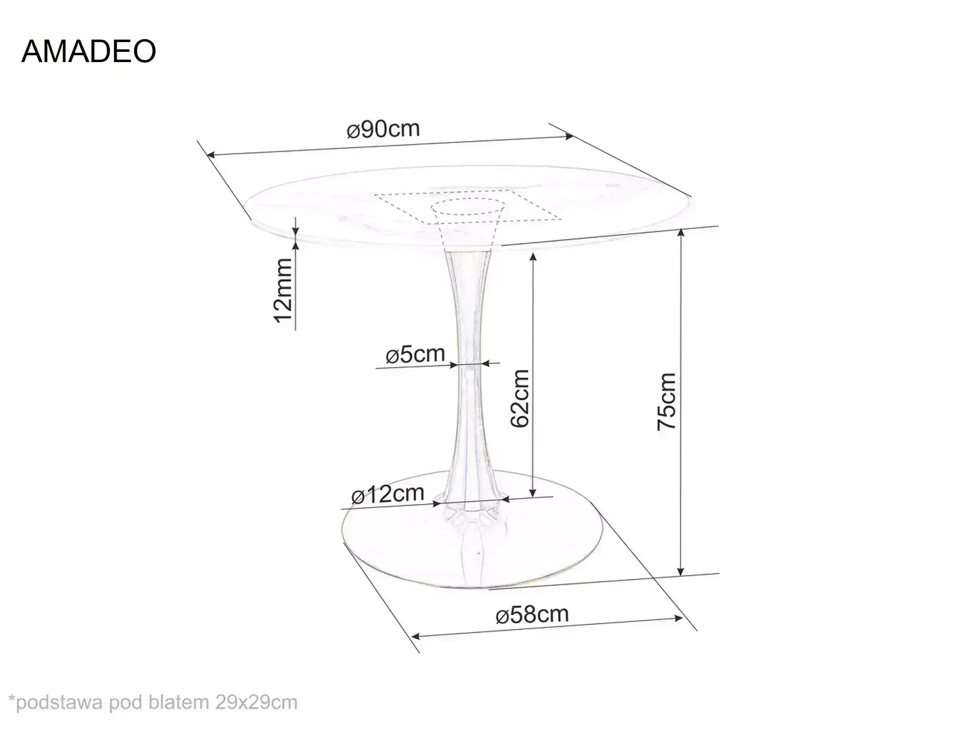 image talerzowy, stolik, szklany, stół, brak-brandu