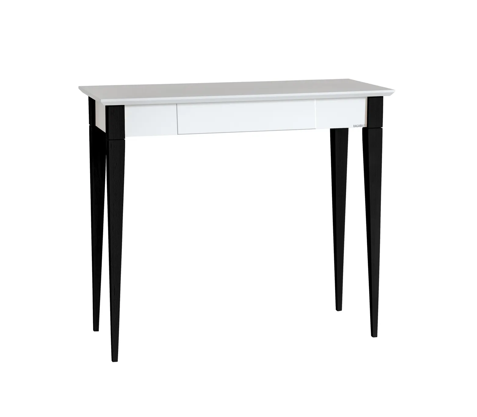 Biurko z szufladą MIMO 85x40 biały blat/czarne drewniane nogi