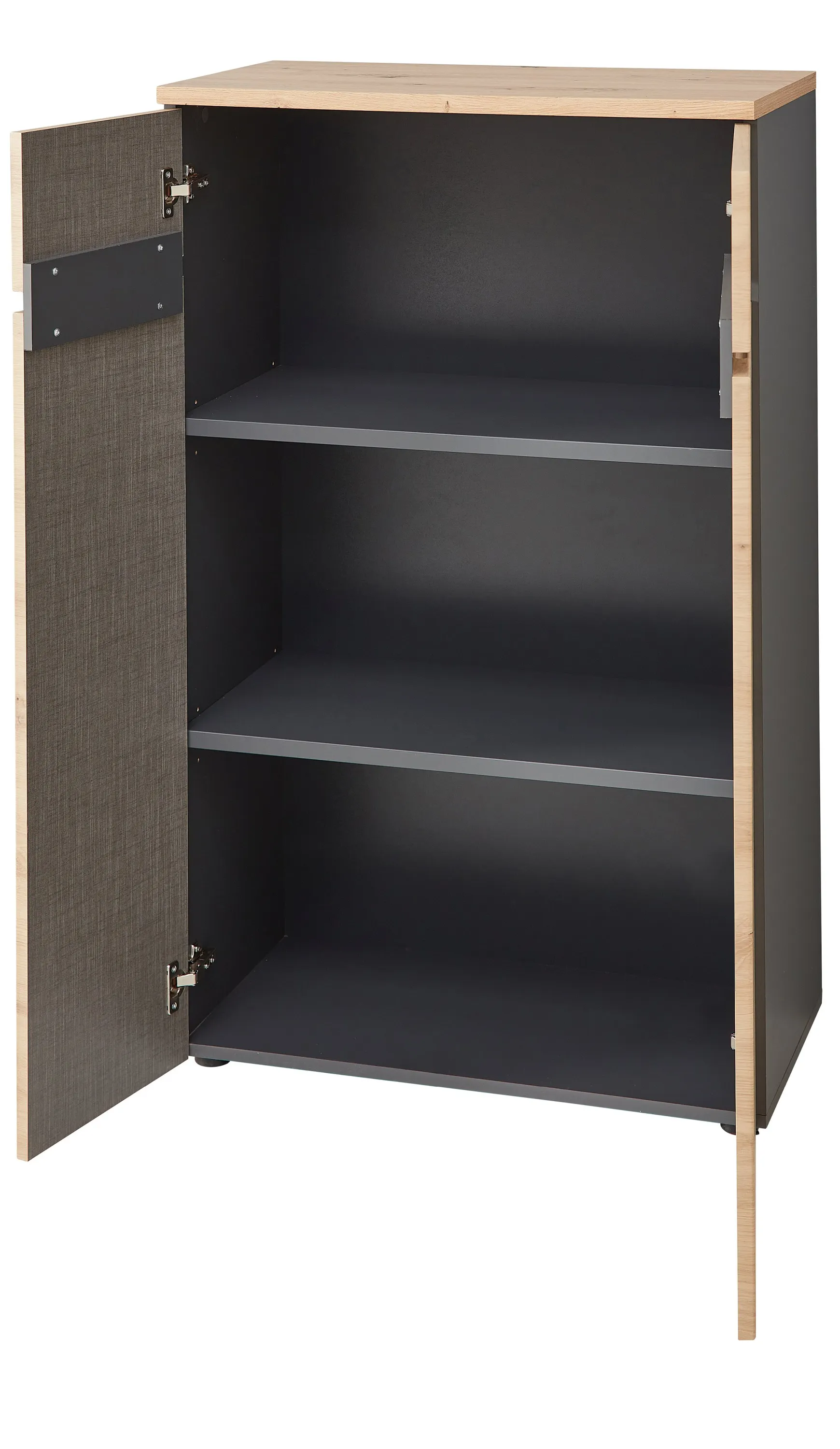 Szafka 2-drzwiowa BREGO 10 dąb artisan, szary antracytowy 75x122x38 — zdjęcie 8