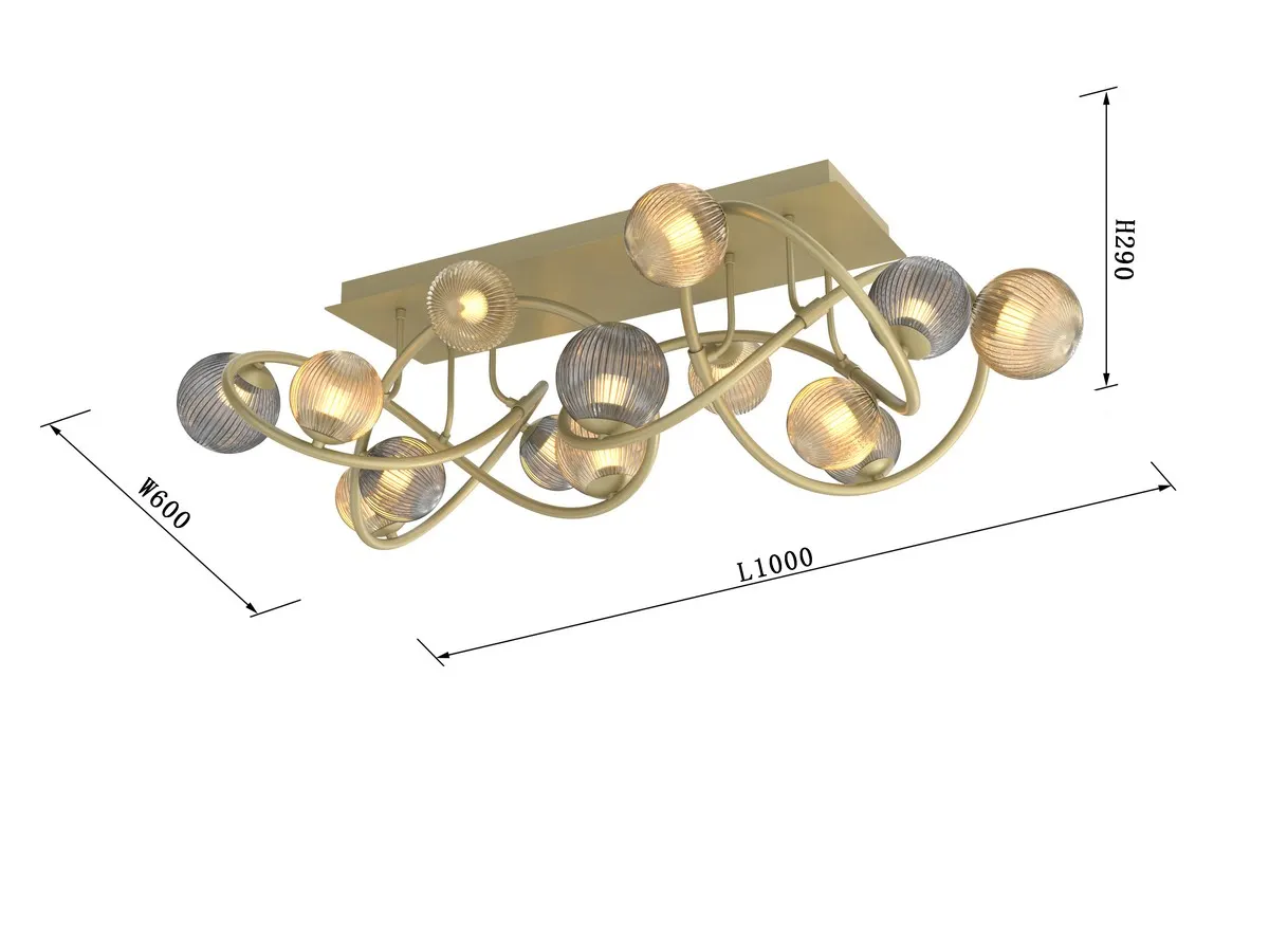 METZ - Lampa sufitowa 12-pł. — zdjęcie 5