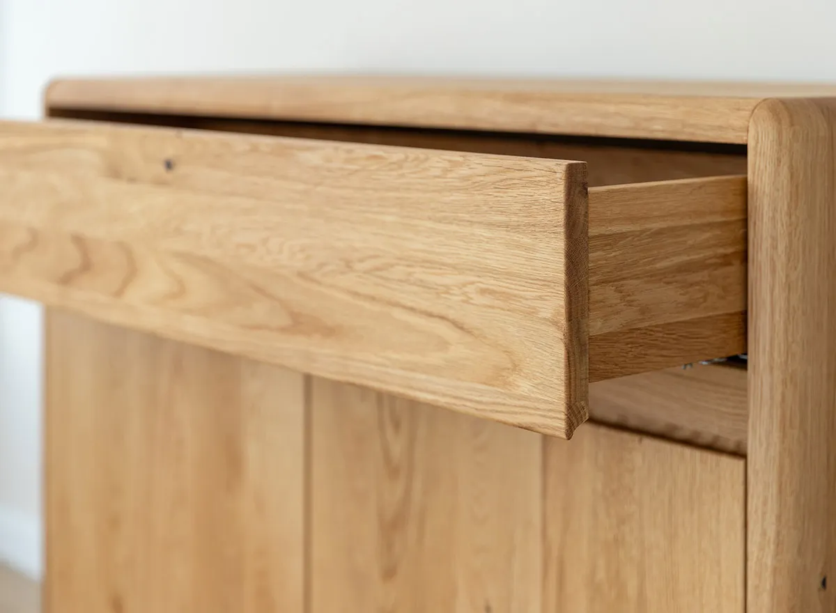 Komoda dębowa 2-drzwiowa z 1 szufladą RONDA Dębowy Sen dąb olejowany - ZIKOM1_1.2