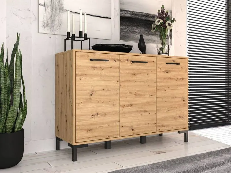 Komoda 3-drzwiowa NEVIO 10 dąb artisan — zdjęcie 5