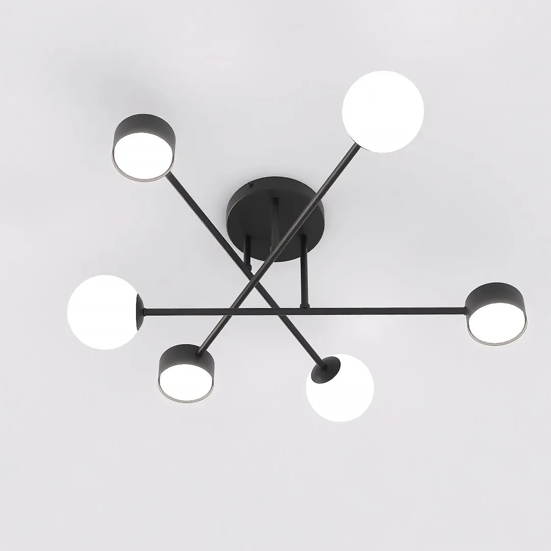 Lampa sufitowa HOLON 6 czarna — zdjęcie 2