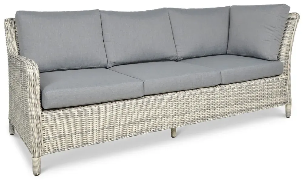 Narożnik ogrodowy modułowy MARYLAND DINING ze stołem technorattan jasnoszary - FG002439