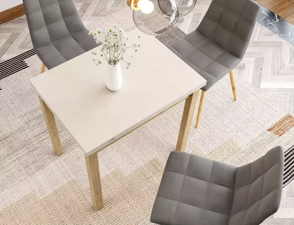 Stół rozkładany FLIP 80(160)x80 kaszmir/dąb cremona torro - FLIPKADCT80