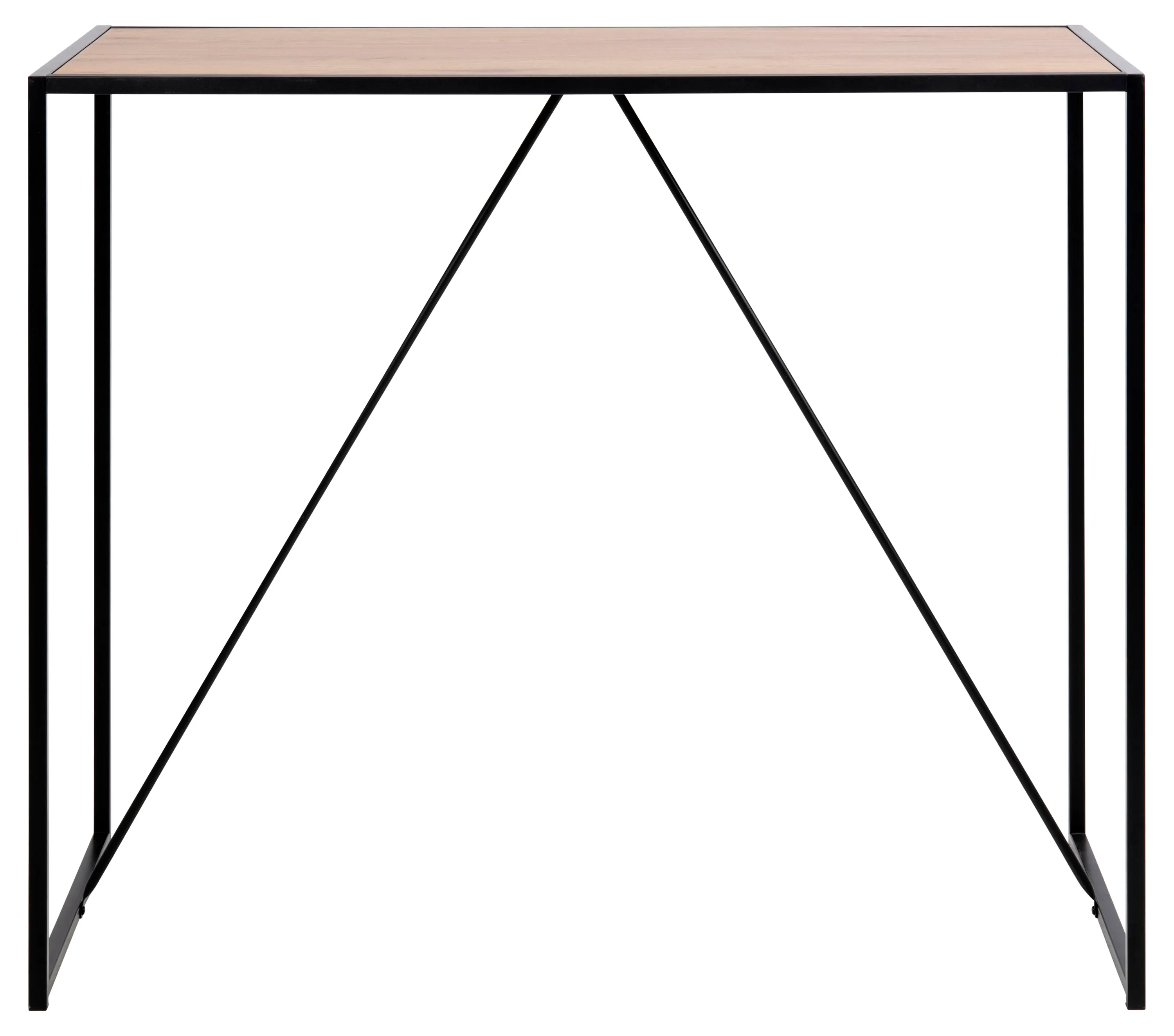 Stół barowy- konsola SEAFORD 60x120x105 efekt drewna, czarny - 0000091747