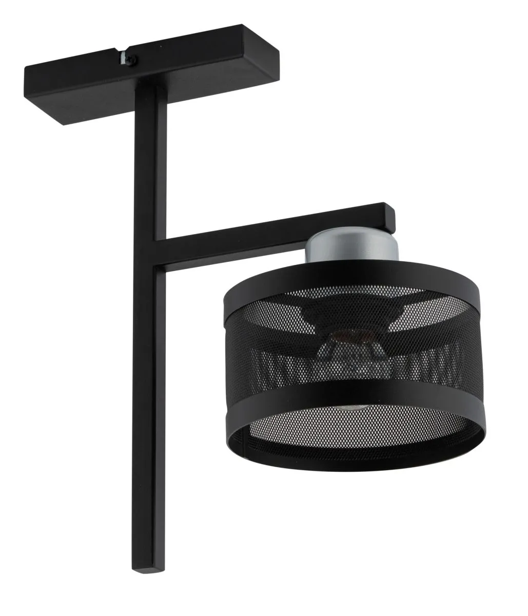 Lampa sufitowa/plafon OFF 1 czarno-srebrny