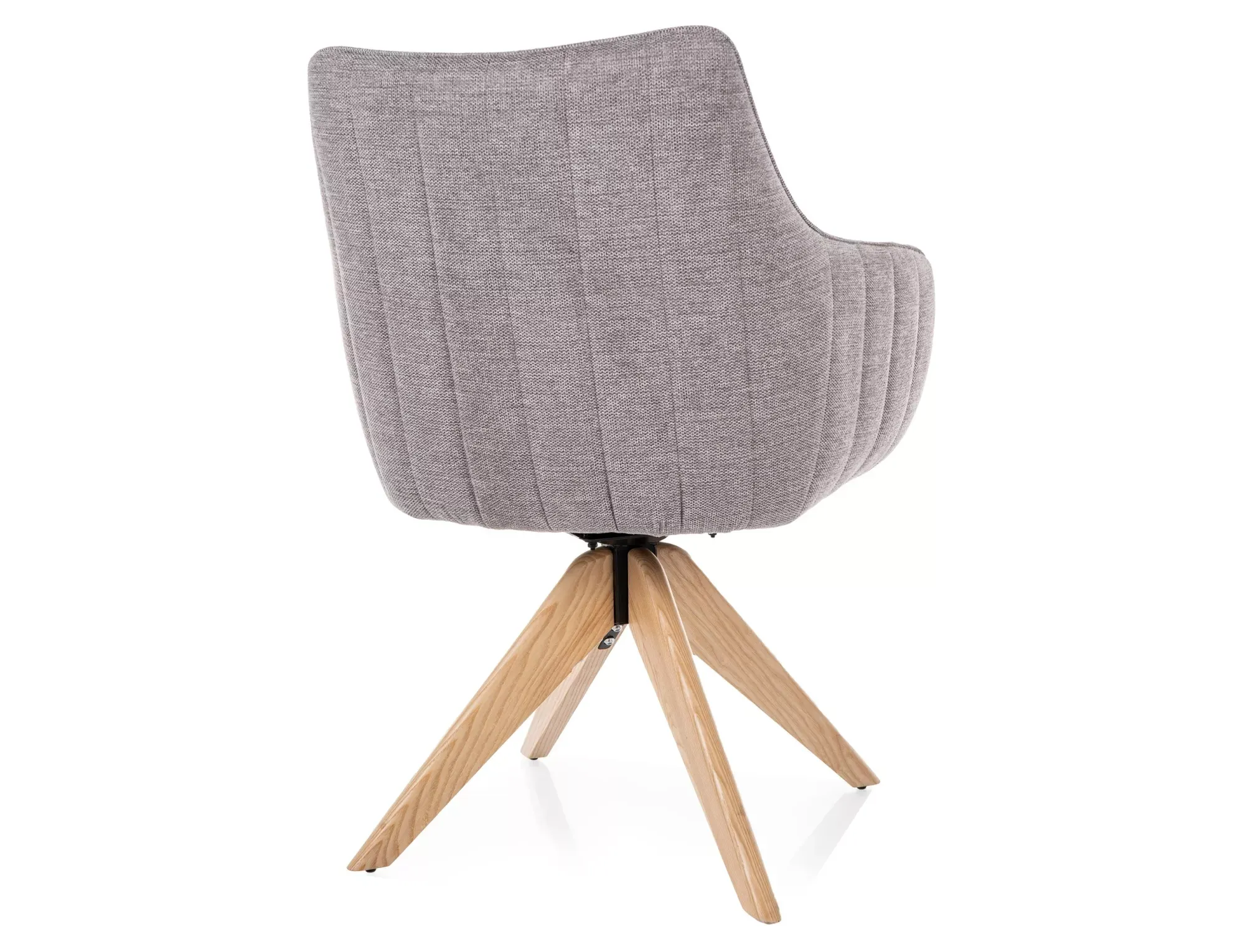 Krzesło obrotowe 180° AZALIA D BREGO szare nogi drewniane - AZALIADBRDSZ